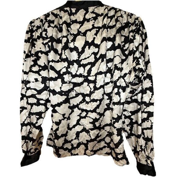 Francesca of Damon for Starington 100% Silk Blouse Quiet Luxury Size 4 Shimmery - Picture 2 of 3